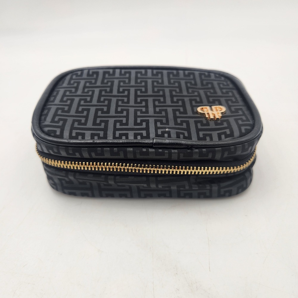 PurseN Littles Jewelry Travel Case Black Grey Geometric Greek Key Organizer